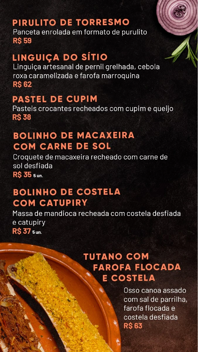 Entradas — página 4 do cardápio original