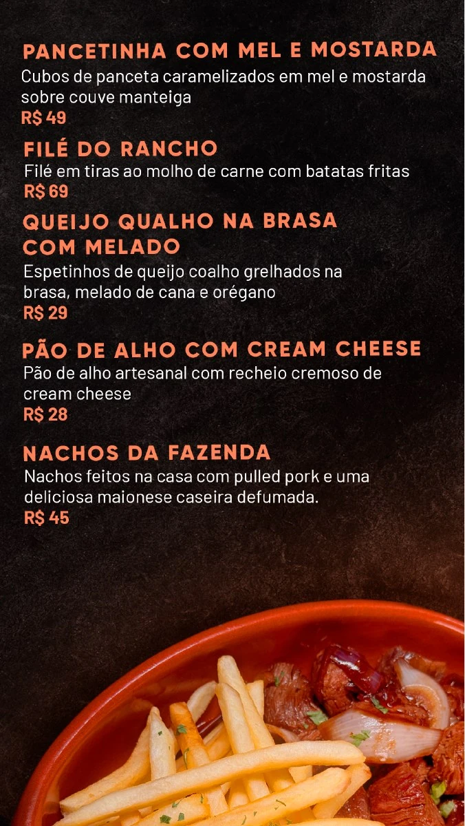 Entradas — página 6 do cardápio original