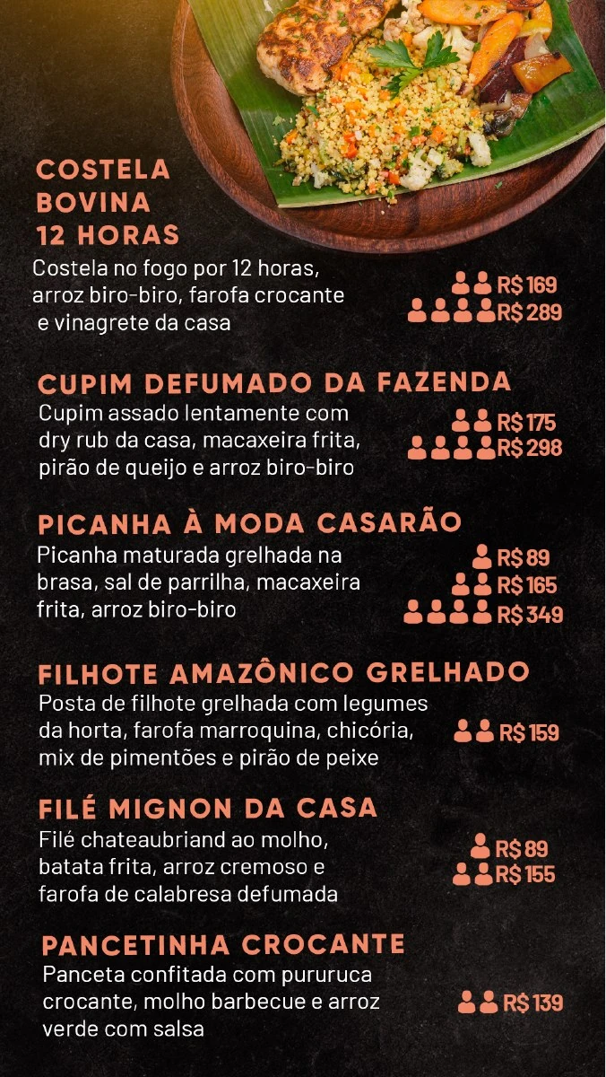 Pratos — página 8 do cardápio original