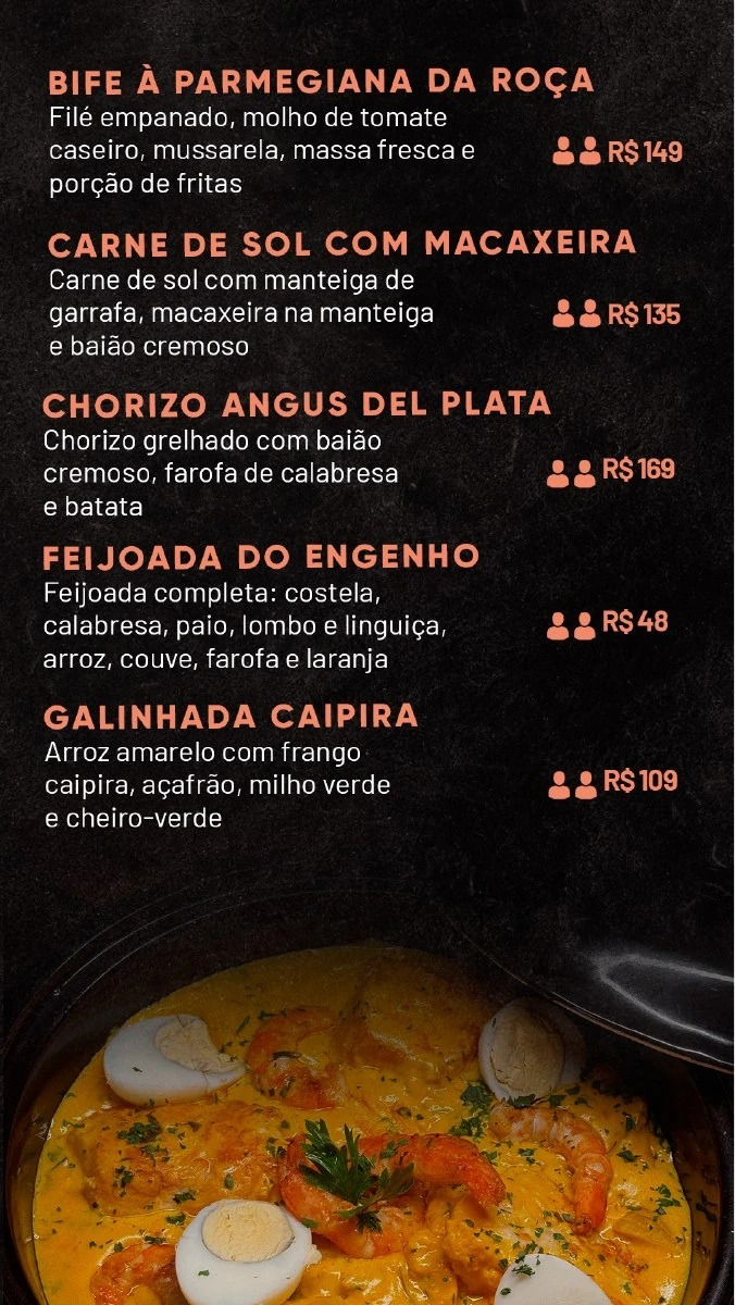 Pratos — página 9 do cardápio original